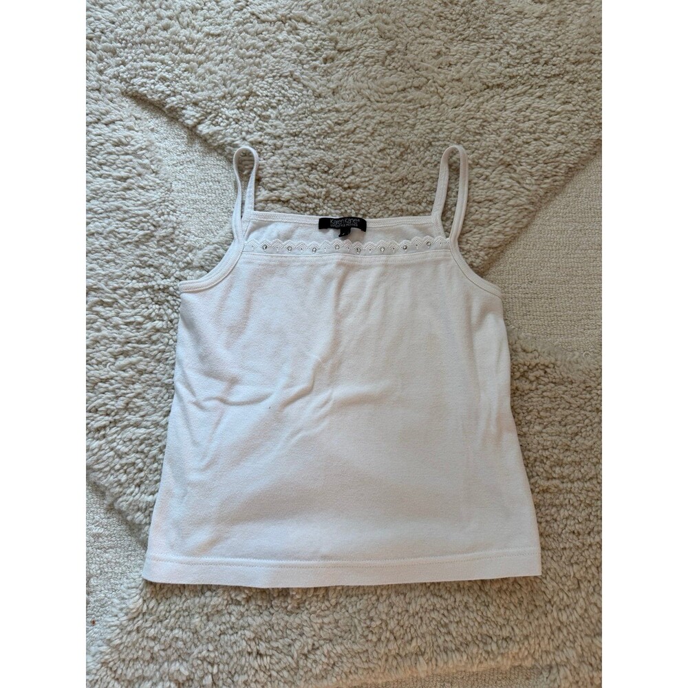 Vintage Y2K Karen Kane Rhinestone Lace Cami Top
